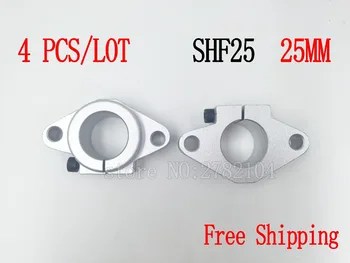 

4pcs/lot free shipping SHF25 25mm Bearing CNC Aluminum Rail Linear Motion Shaft Support Series Slide