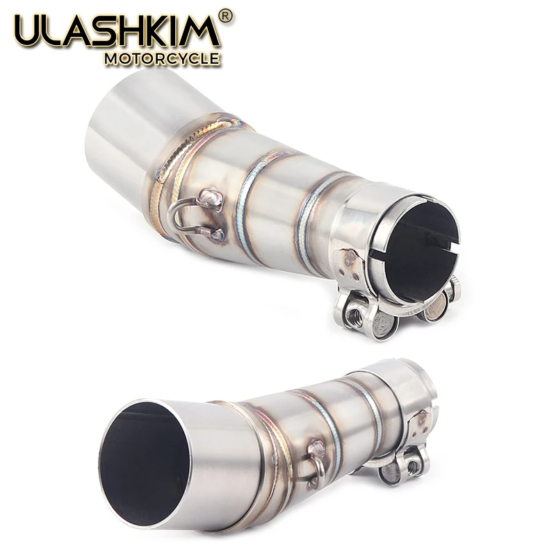 

Free Shipping Motorcycle middle pipe for Kawasaki Z250 2008-2015 Ninja 300 2013-2016 Ninja 250R 08-12 slip on exhaust adapter Q