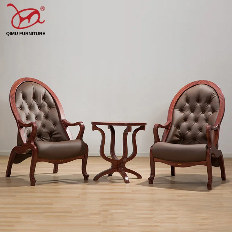 Elegant tea table retro nostalgia furniture suitable for living room set chair solid wood antique design furniture M087+M226
