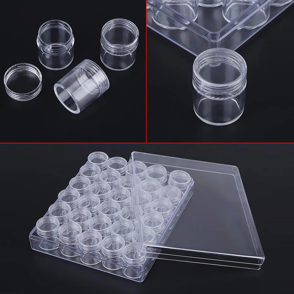 Люда 30grids пластиковый органайзер для косметики ящик для хранения ювелирных изделий Малый бусины Стразы Diamond Аксессуары для рисования чехол для хранения G