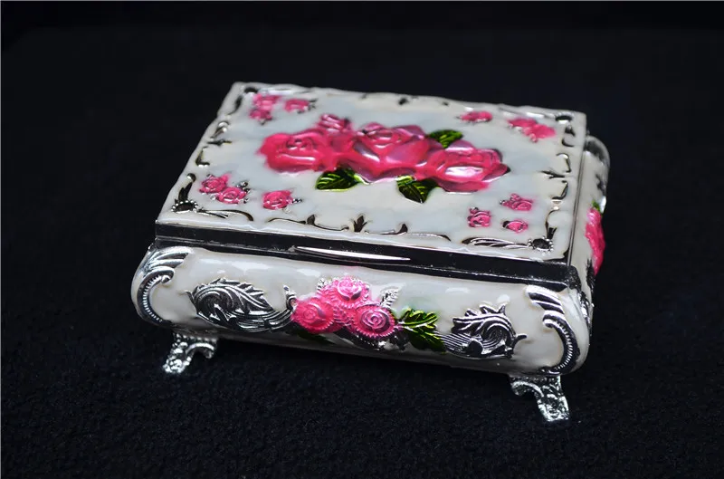 

Tibetan Nepalese craft Plated with silver Colourful Jewelry box