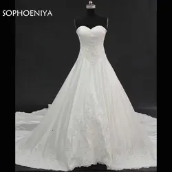 Vestido de noiva Новое поступление милая А-силуэта Свадебные платья 2019 кружева бисером невеста, свадебное платье Vestido Longo Vestido branco