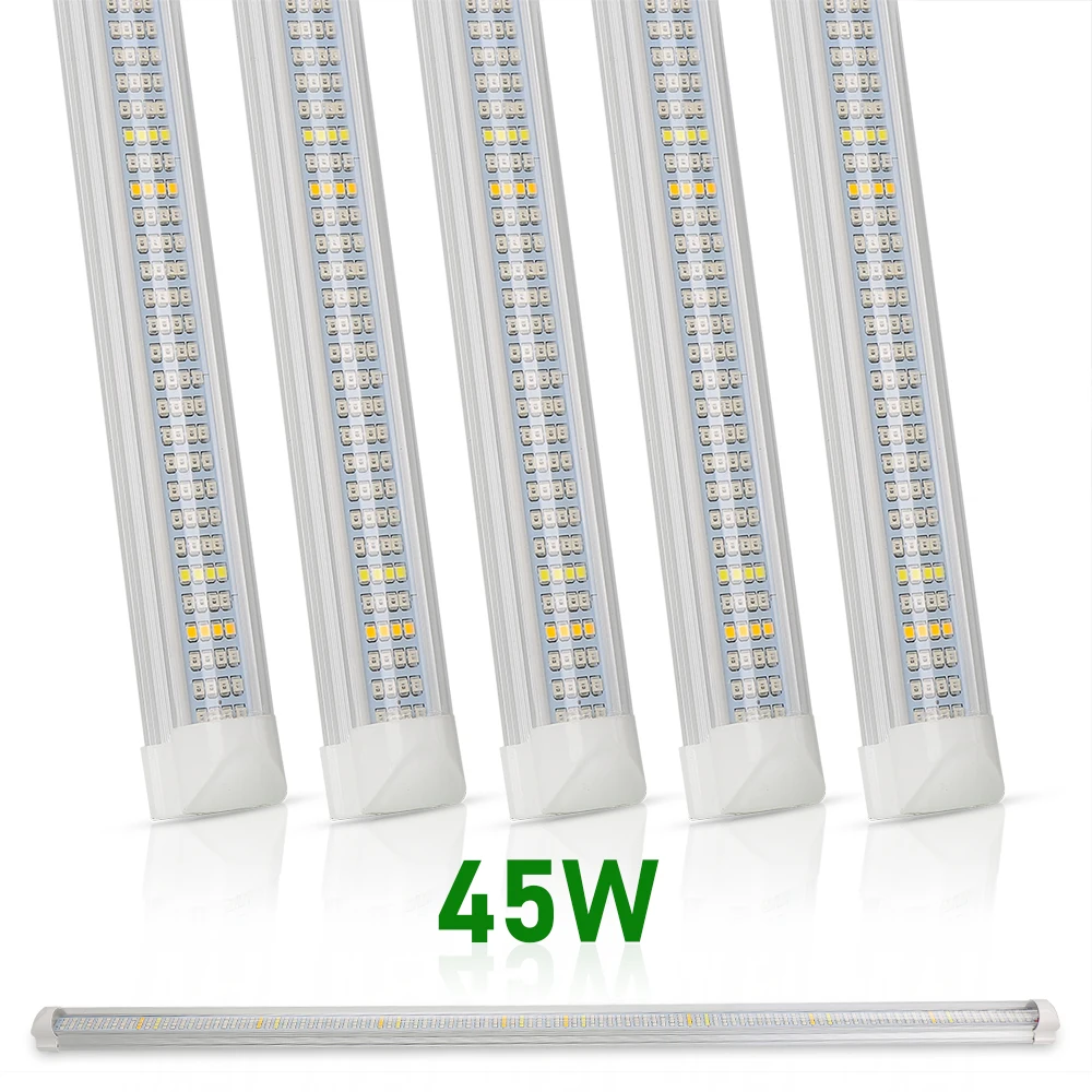 5pcs/lot 60cm 90cm 120cm T8 Tube Full Spectrum Hydroponic LED Grow Light Bar 30W 45W 60W Plant Grow Lamps for vegs grow tent