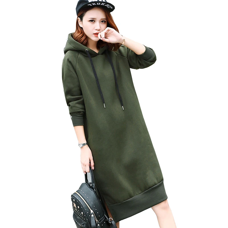 plus size hoodie dress with pockets