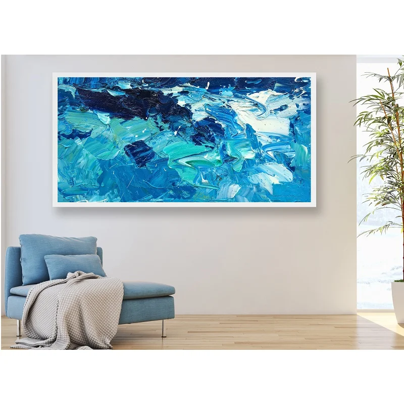 Hand Painted Extra Large Wall Art Ocean Painting Sea Painting Abstract