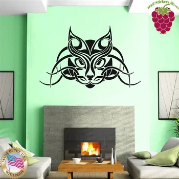 

Wall Stickers Vinyl Decal Cat Pet Animal Tribal Tattoo Lynx