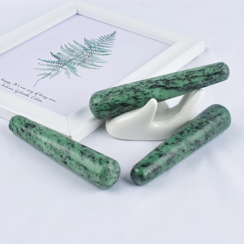 120mm Natural Ruby Zoisite Yoni Wand Pleasure Stick Massage Gua Sha Tools Acupoint Pen Relax Body Health Care Jade Massager