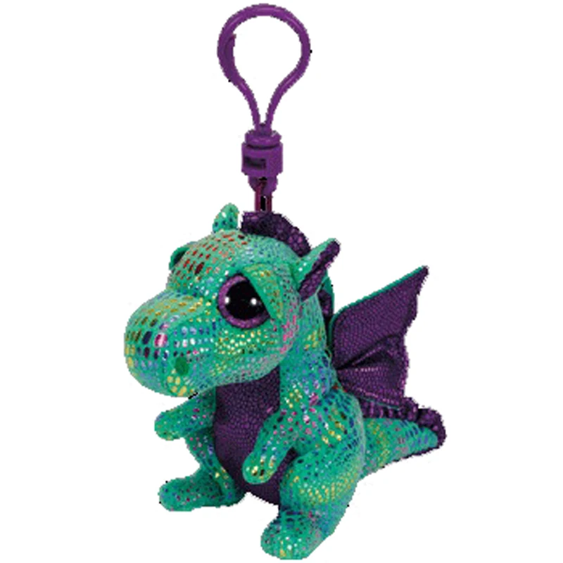 Ty Beanie Boos Big Eyes Plush Keychain Toy Doll Fox Owl Dog Unicorn Penguin Giraffe Leopard Monkey Dragon 4\