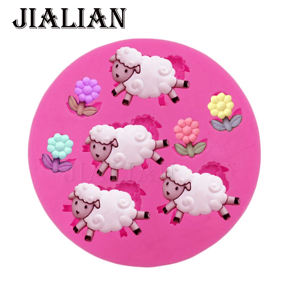 4 Hole Sheep Flowers Chocolate Cake Decorating Tools DIY