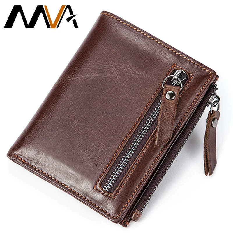 MVA Men Wallets Male font b Purse b font Genuine Leather Wallet with font b Coin