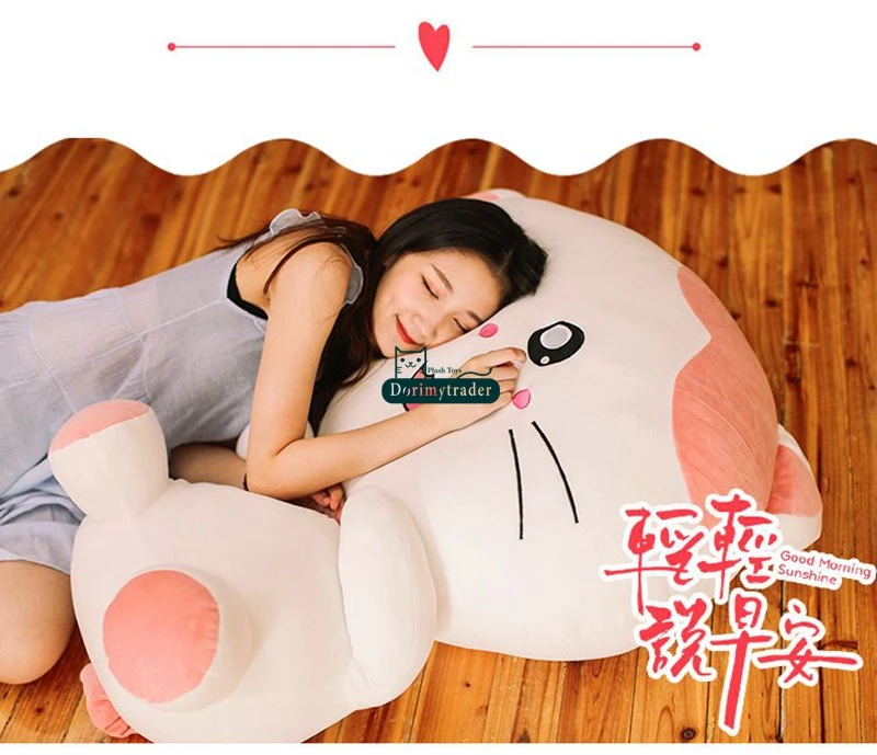 Dorimytrader 100cm Large Pop Lovely Cartoon Cat Plush Toy 39inches Stuffed Anime Cats Doll Animal Pillow Baby Gift DY61609  (6)