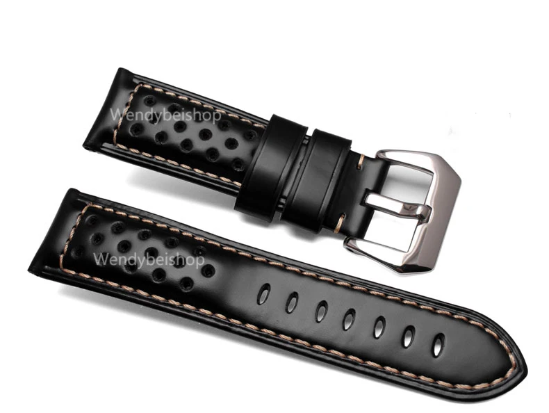 Prix pour 22 24 26mm En Gros Hommes Femmes Noir Brun En Cuir Véritable main Épaisse VINTAGE Bande de Montre-bracelet de Courroie De Bande Ceinture Brossé boucle Prix pour 22 24 26mm En Gros Hommes Femmes Noir Brun En Cuir Véritable main Épaisse VINTAGE Bande de Montre-bracelet de Courroie De Bande Ceinture Brossé boucle
