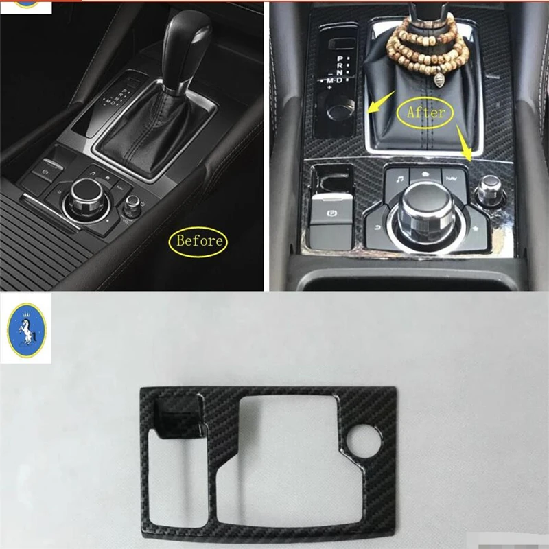 

Yimaautotrims Auto Accessory Center Stalls Interior Gear Shift Box Cover Trim ABS For Mazda 3 AXELA Sedan Hatchback 2017 2018