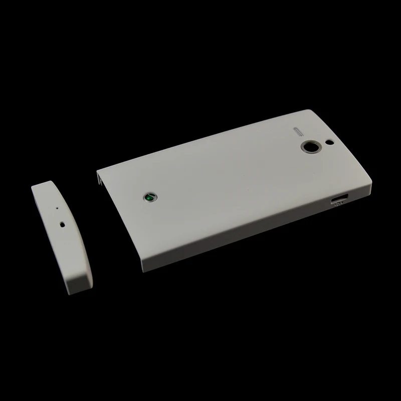 

white For Sony Xperia U ST25i ST25 battery back rear door housing cover + Bottom cap case , free shipping !!!