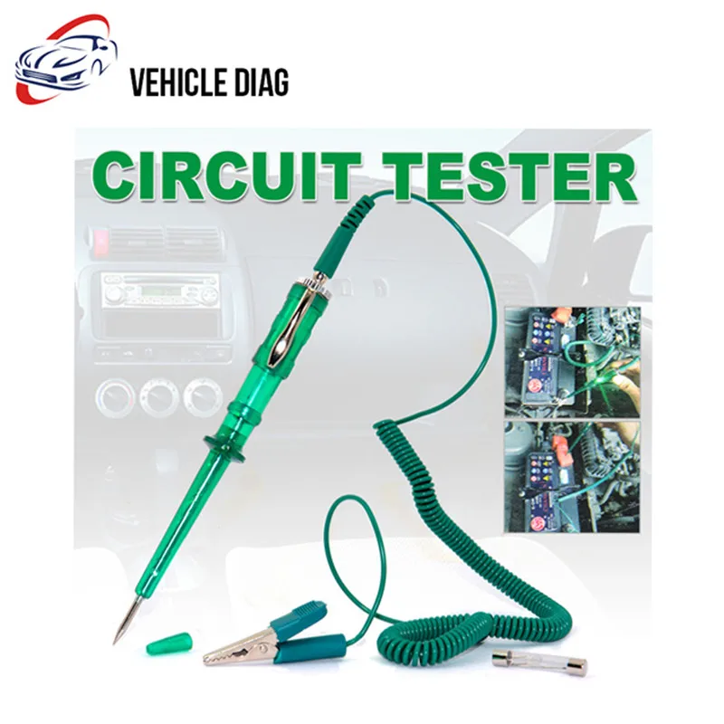 

Car Styling Circuit Test Leads DC 6V 12V 24V Voltage Auto Vehicle Lighting car test Diagnostic ignition tester Repair Car Tools