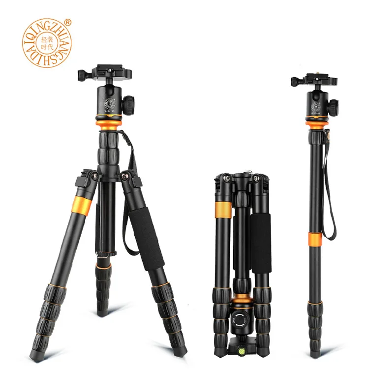 QZSD Q278 Aluminium Alloy Tripod Monopod Changeabel For SLR Camera Tripod Ball Headtripod