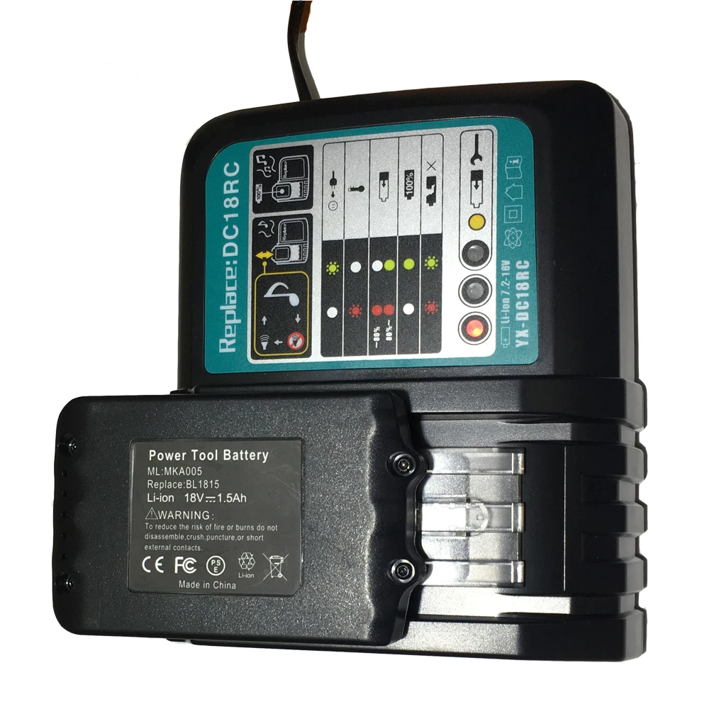 6 быстрого Зарядное устройство для MAKITA литий-ионный Батарея DC18RA DC18RC BL1830 BL1850 BH1220 BH1220B, BH1220C BH1420 BL1815 BL1840