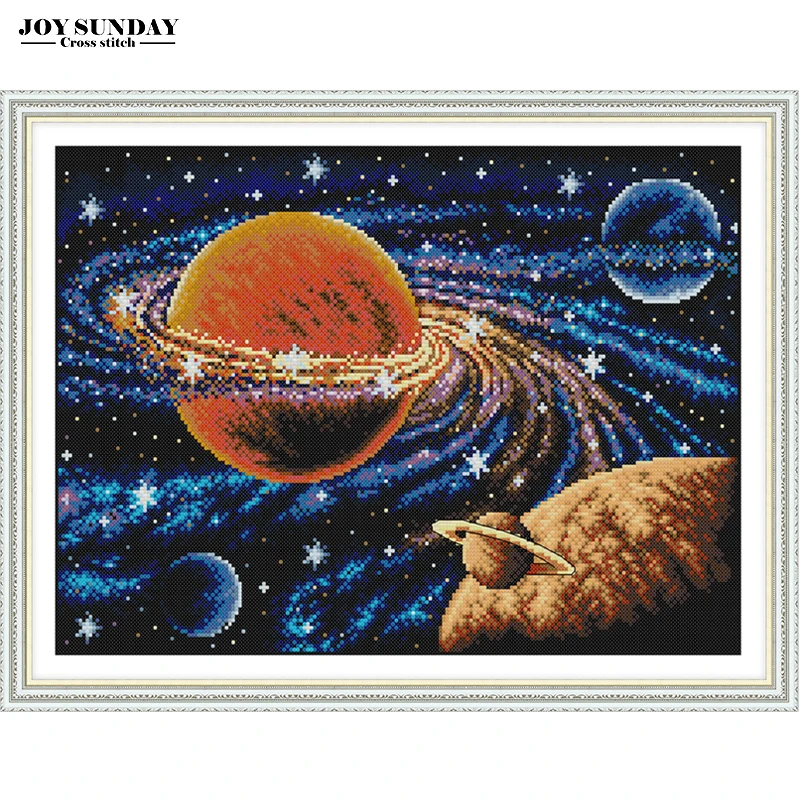 

Milky Way Cross Stitch Kit Scenic Paintings Counted Printed on canvas DMC 14CT 11CT Cross Stitch Package Embroidery Needlework