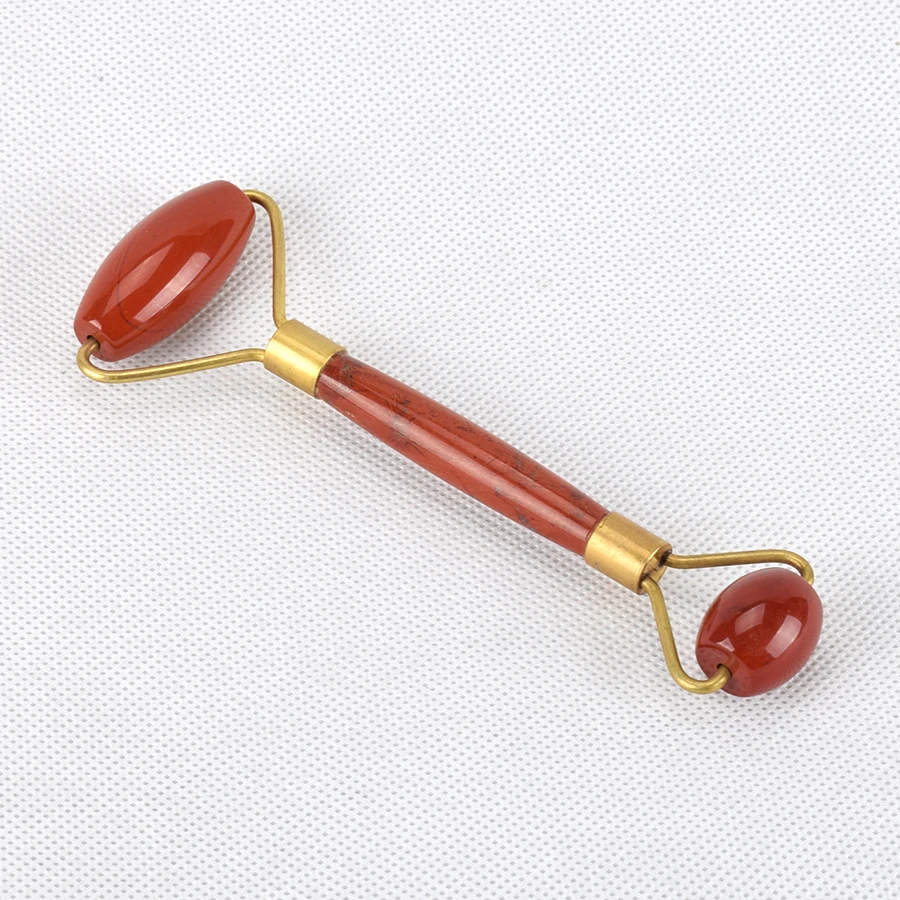 Natural Red Jaspe Facial Massage Roller Practical Jade Anti Wrinkle Treatment Body Head Portable Beauty Health Care Tools | Дом и сад