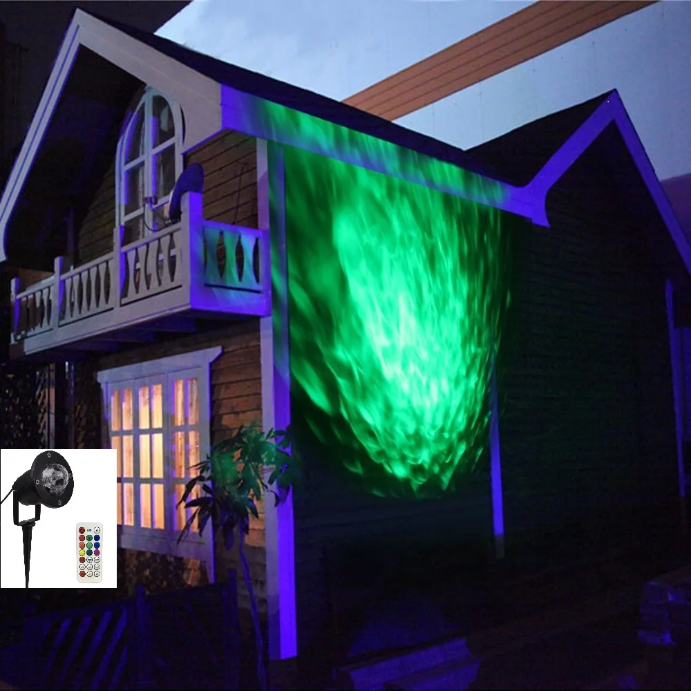 

Aimbinet Outdoor Lawn RGB LED Water Wave Ripple Effect Stage Light Projector with Remote for Outside Inside House,Holidays,Party