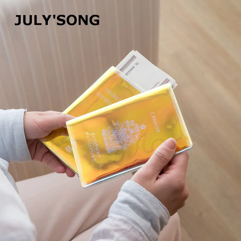 JULY'S SONG Лазерная Обложка для загранпаспорта ПВХ цветная водонепроницаемая