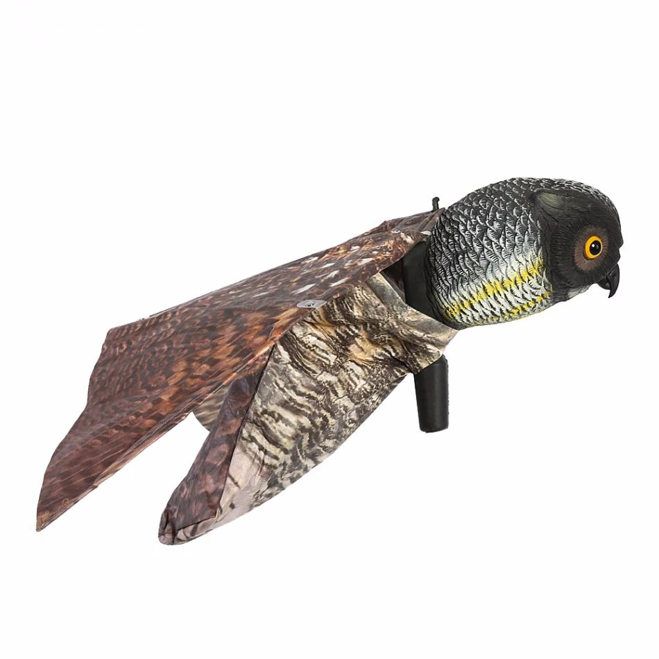 

Prowler Owl Bird Scarer with Moving Wing Garden Scarecrow Predator Decoy Pest Bird Pest Control Scarecrow Garden Yard Decor