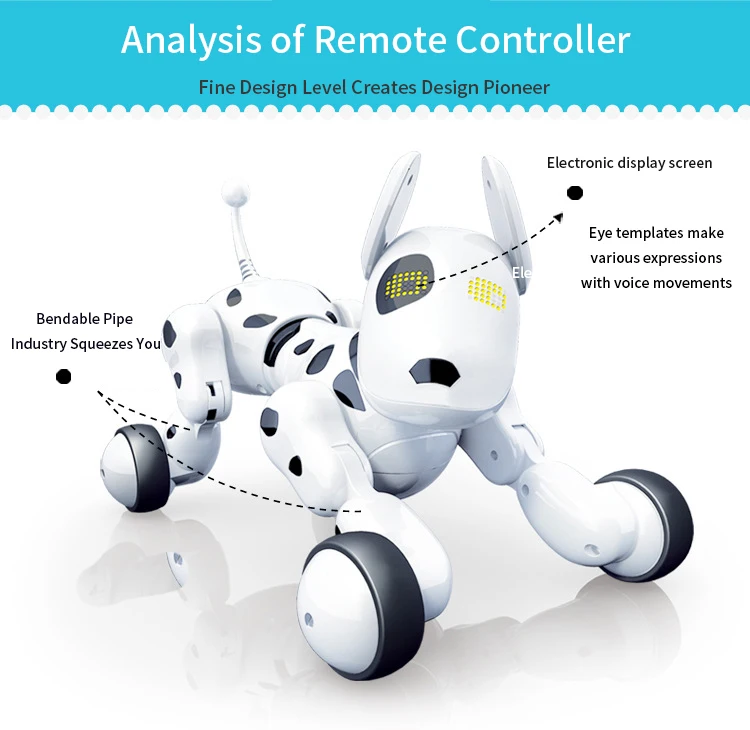 Беспроводной пульт дистанционного управления Интеллектуальный робот собака электронный питомец английский Раннее детство образование головоломка электрическая игрушка собака