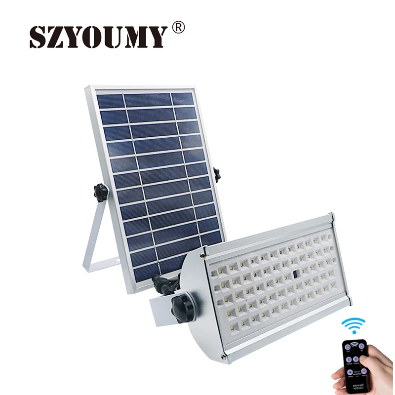 

SZYOUMY 65 Led Solar Light Super Bright 1500lm 12W Spotlight Wireless Outdoor Waterproof Garden Solar Powered Lamp With Rremote