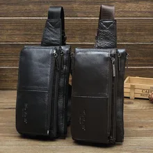 Мужская сумка-мессенджер из натуральной кожи на плечо, нагрудный кошелек, поясная сумка на бедро, поясная сумка с несколькими карманами, сумка для путешествий, мужская сумка из воловьей кожи
