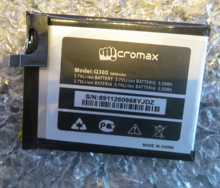 Для Q380 MICROMAX Q380 батарея для мобильного телефона, MICROMAX Q380 3000MAH Замена литий-ионного аккумулятора для мобильного телефона