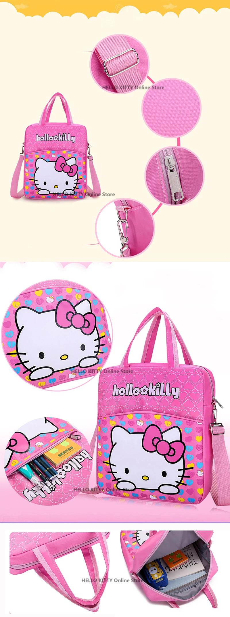 Рисунок «Hello Kitty» мешок детский мультфильм милый ребенок рюкзак Kawaii Большой KT сумки Водонепроницаемый мальчиков школьные сумки для девочек Сумка для учебы плюшевые