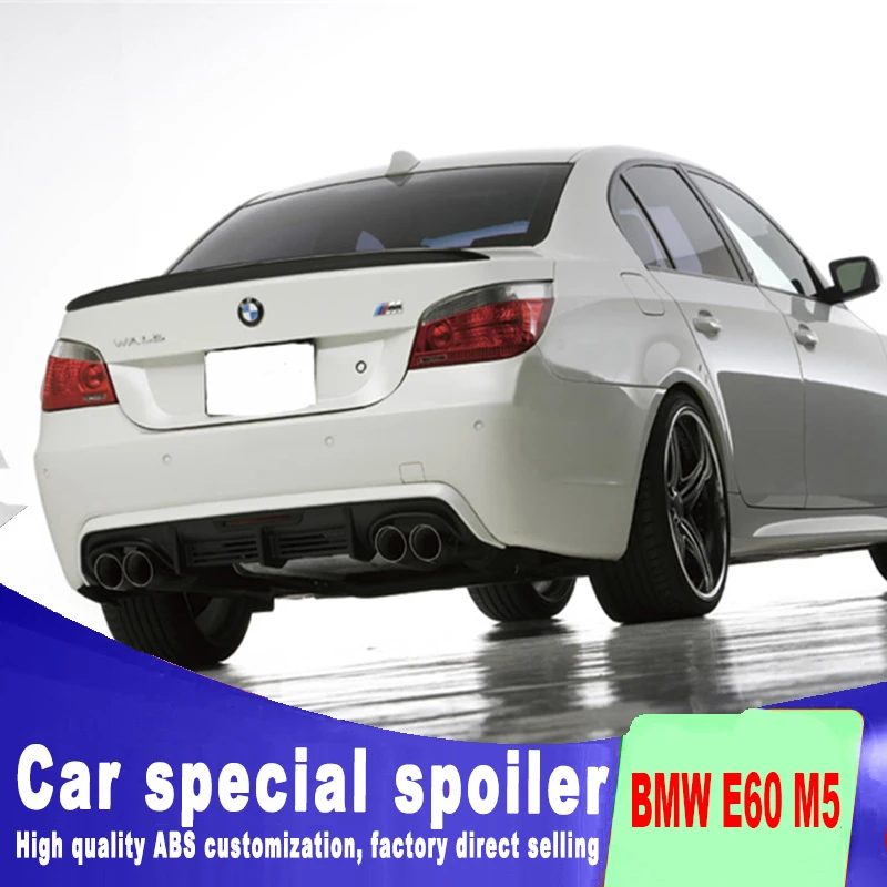 2005 2006 2007 2008 2009 2010 для BMW E60 M5 520 525 528 535 спойлер слеза багажника крыло задний спойлер ABS Грунтовка Краска спойлеры