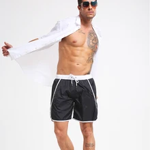 Черные, синие быстросохнущие мужские шорты купальные шорты обшитые мужские шорты одежда для плавания Sunga летние пляжные шорты для серфинга Плавки мужские купальные костюмы