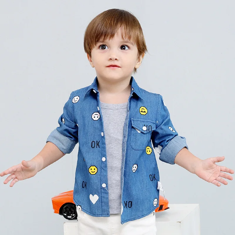 Boy Denim Shirt Autumn Baby Cowboy Blouse For Girls Long Sleeves Children Boys Floral Shirts Winter Print Kid Clothing for Shirt Boy Denim Shirt Autumn Baby Cowboy Blouse For Girls Long Sleeves Children Boys Floral Shirts Winter Print Kid Clothing for Shirt