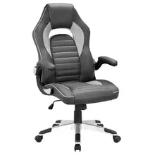 Leather Gaming Chair Pu Executive chair with Foldable Arms High Back Swivel Computer Reclining Chair Leather Gaming Chair Pu Executive chair with Foldable Arms High Back Swivel Computer Reclining Chair
