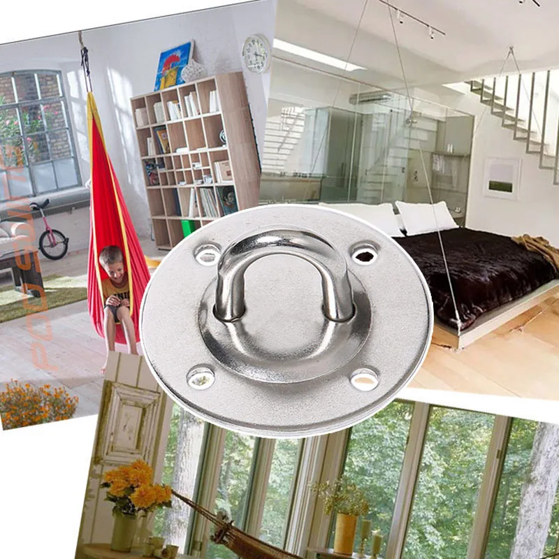 

Ceiling Mount Anchor Stainless Steel Fixed Buckle Hammock Hanging Plate for Swing Strength Training LKS99