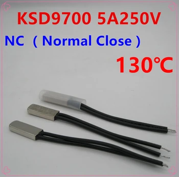 

5pcs/lot KSD9700 5A250V 130 Degree Celsius (N.C.) Normal Close Temperature Switch Thermostat Thermal Protector