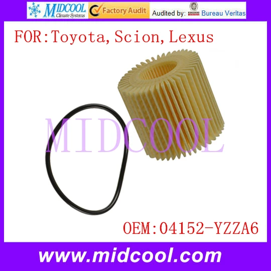 Авто масляный фильтр использования OE no. 04152-YZZA6 для Toyota Scion Lexus