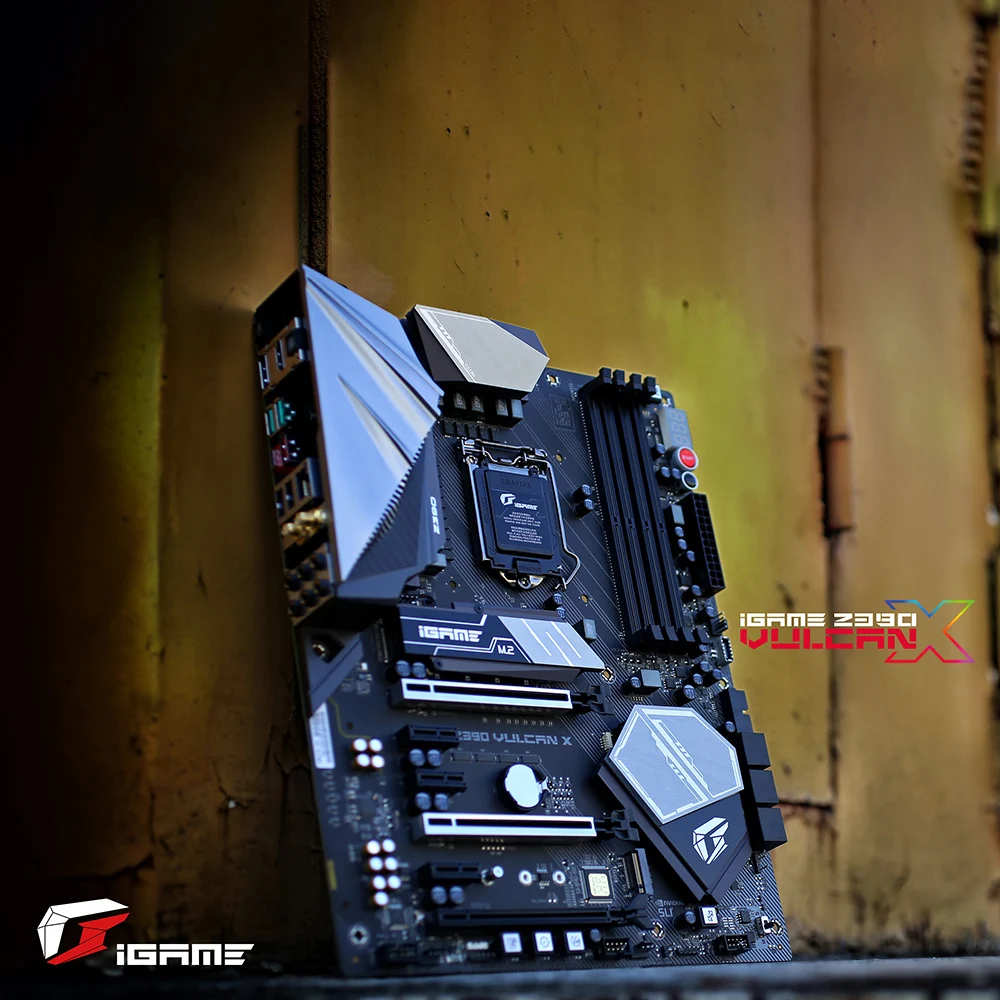 Цветная материнская плата iGame Vulcan X V20 Intel Z390 LGA 1151, материнская плата DDR4 SATA 6 ГБ/сек. ATX для M.2 USB 2,0 порта