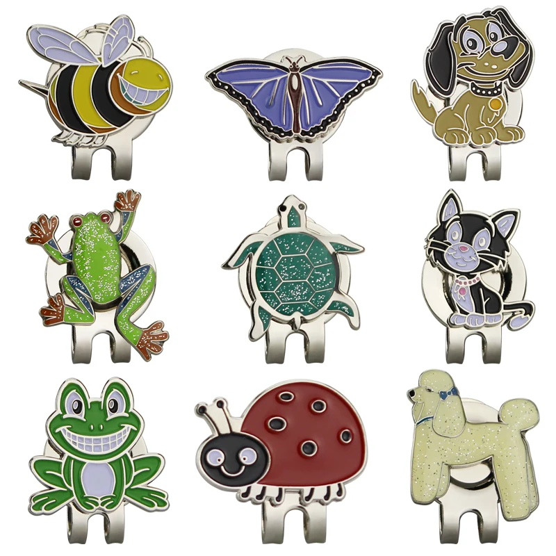 

Free Shipping Golf Hat Visor Clip, Golf Ball Mark, 9 Kinds, Animal Golf Markers, Golf Accessories, Wholesale Price.
