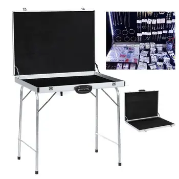 

70*50*7.5cm Portable Jewelry Display Storage Box Aluminum Alloy Waterproof Suitcase Organizer Case Holder Box Jewelry Organizer