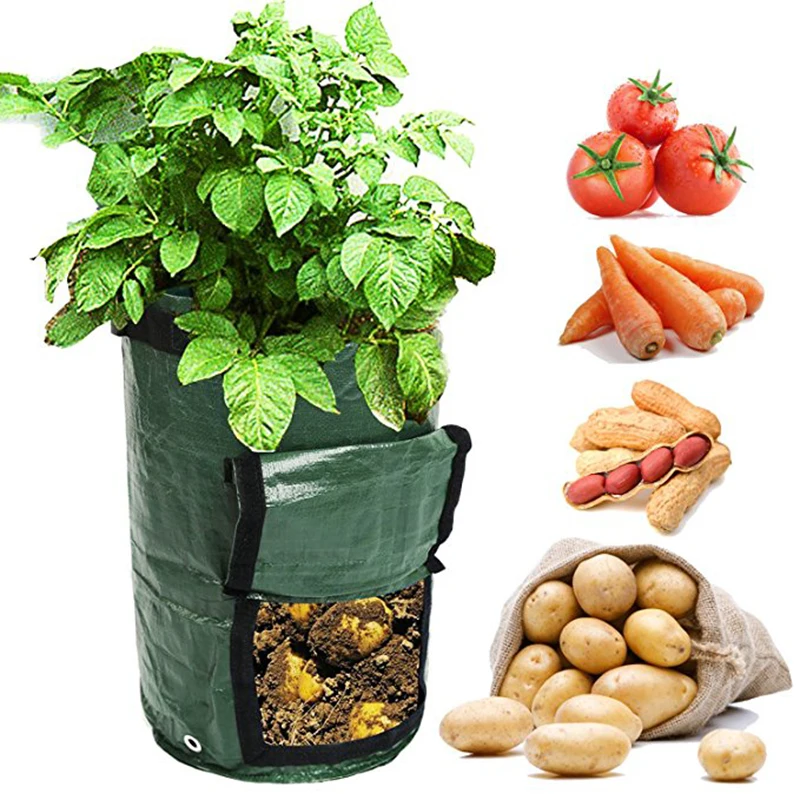 

2018 Nova Planta Crescer Saco Plantador de Batata DIY Crescer Pano PE Container Bag Engrosse Jardim Pote Suprimentos De Plantio