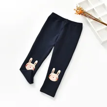 Varejo Crianças meninas Leggings Calças applique animal bonito calças compridas Calças da roupa Do Bebê da Menina Calças Leggings quente para Meninas(China)