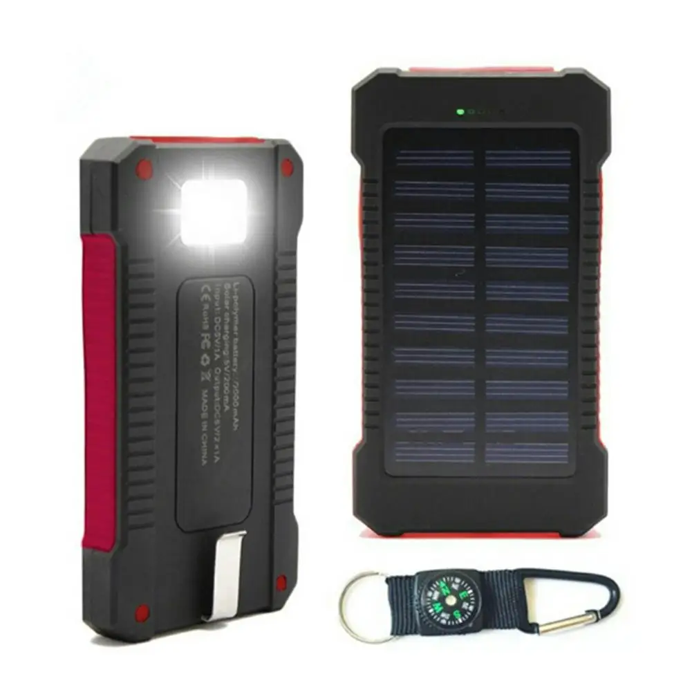 1000mah Solar Power Bank Blanking Portable Charger Solar