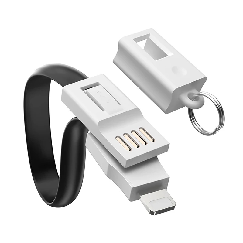 

Key Chain USB Cable For iPhone Samsung Huawei Xiaomi Micro USB Type C Cable Keychain Accessory Portable Charging USBC Cord Cable
