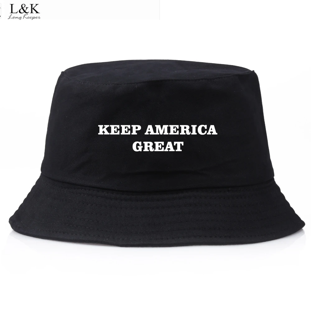 2019 Trump Cotton letter Bucket Hat Fishing Fisherman Hat Keep America Great outdoor travel hat Sun Cap Hats for Men and Women