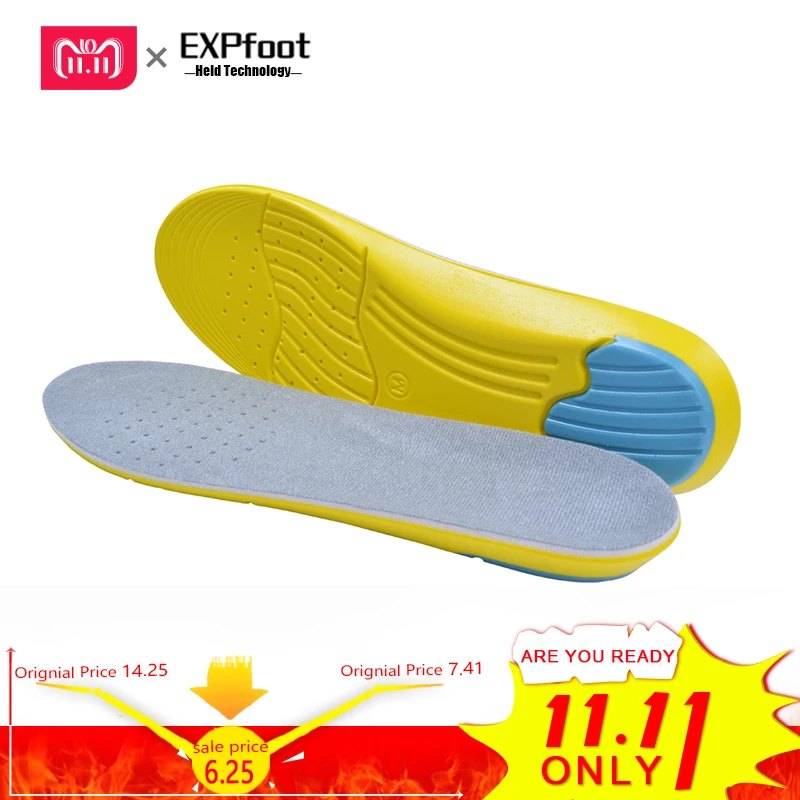 

EXPfoot insole for shoes top quality cushions shock absorption breathable comfortable shoe insoles for men and women