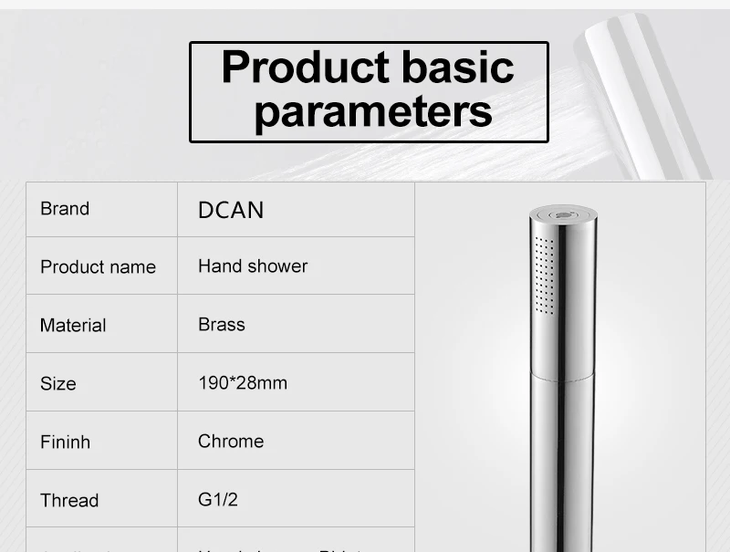 Switch with Hand Shower Nozzle Brass Pressure Rain & Pulse Spray Gun Round Detachable Washable Shower Head Without Drilling (10)