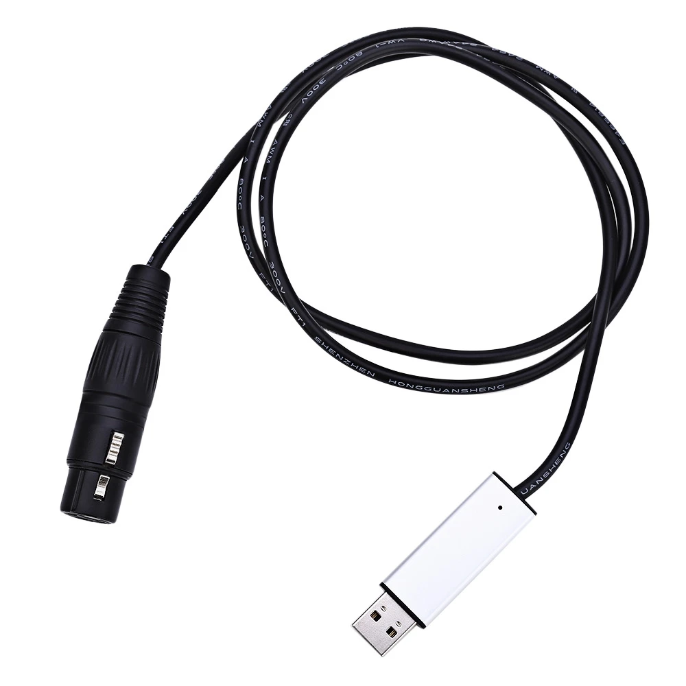 

Mini USB To DMX 512 Interface Adapter Stage Lighting Controller PC Stage Lighting Controller Dimmer For LED Effect