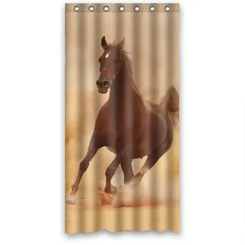 

Outlet-Seller Custom Black Horse Waterproof Bathroom Fabric Shower Curtain 60" x 72"